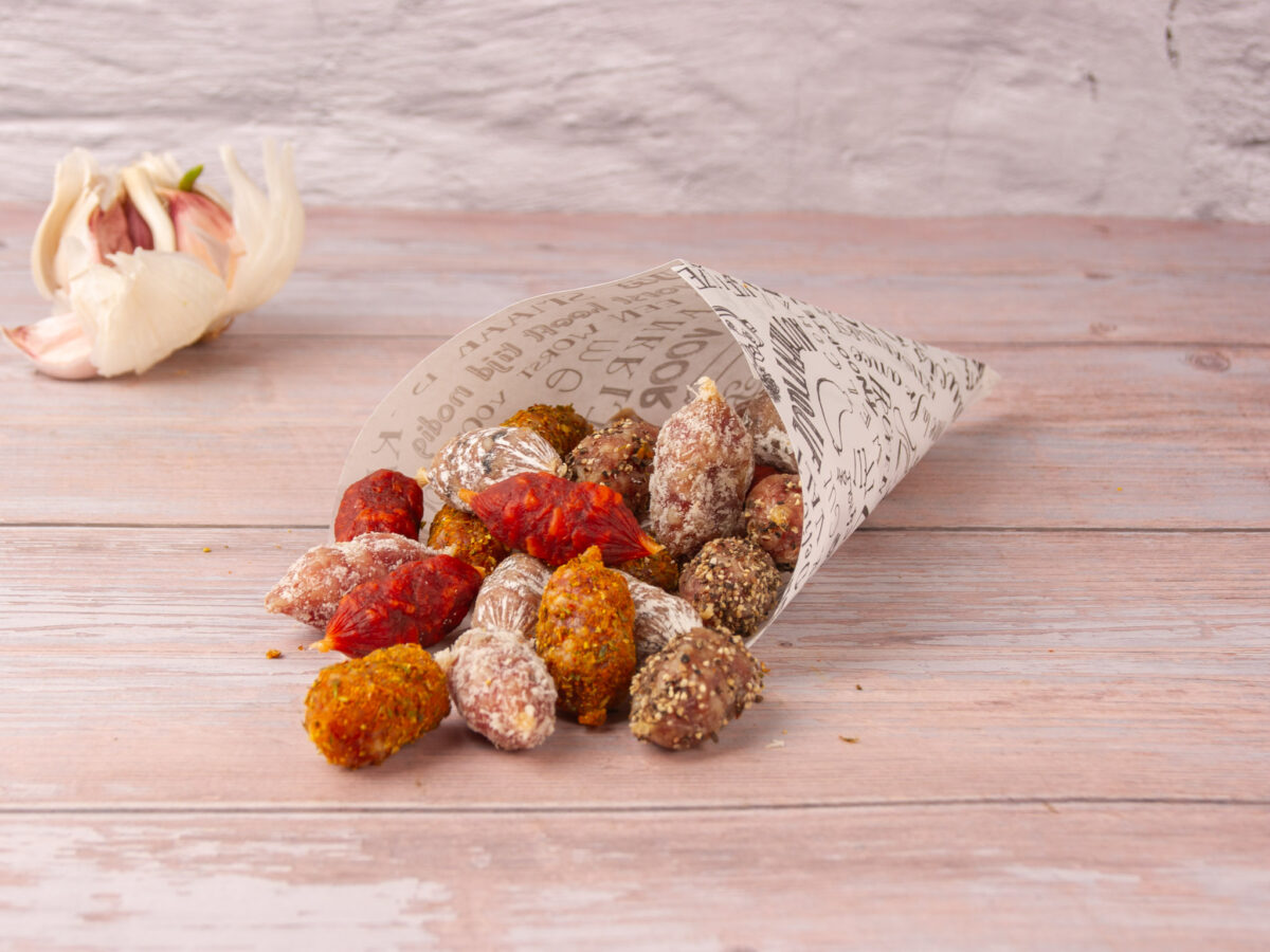 Salami Snack Box die besten Mini Salamis in der Tüte 500gr.