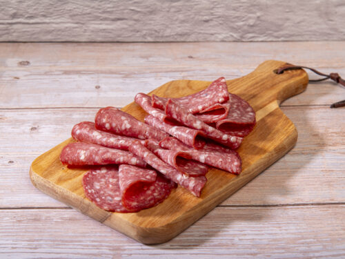 Halal Salchichon in Scheiben geschnitten