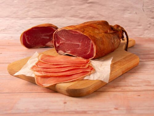 Gedroogde gerookte Spaanse ham